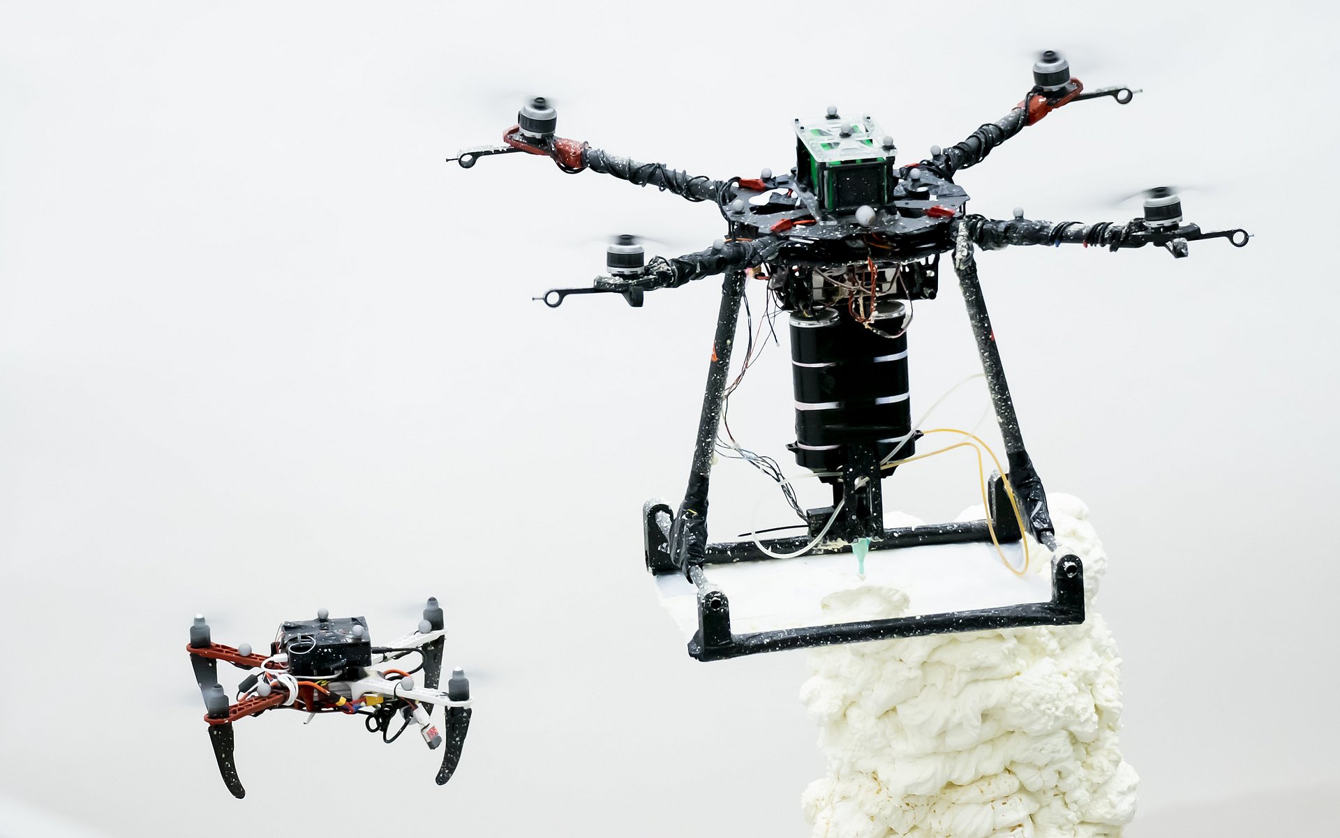 Two drones used for the Aerial-AM project. Two drones used for the Aerial-AM project.